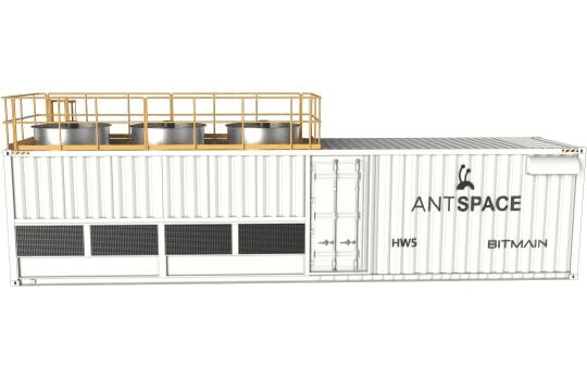 Bitmain ANTSPACE HW5 hydro mining container